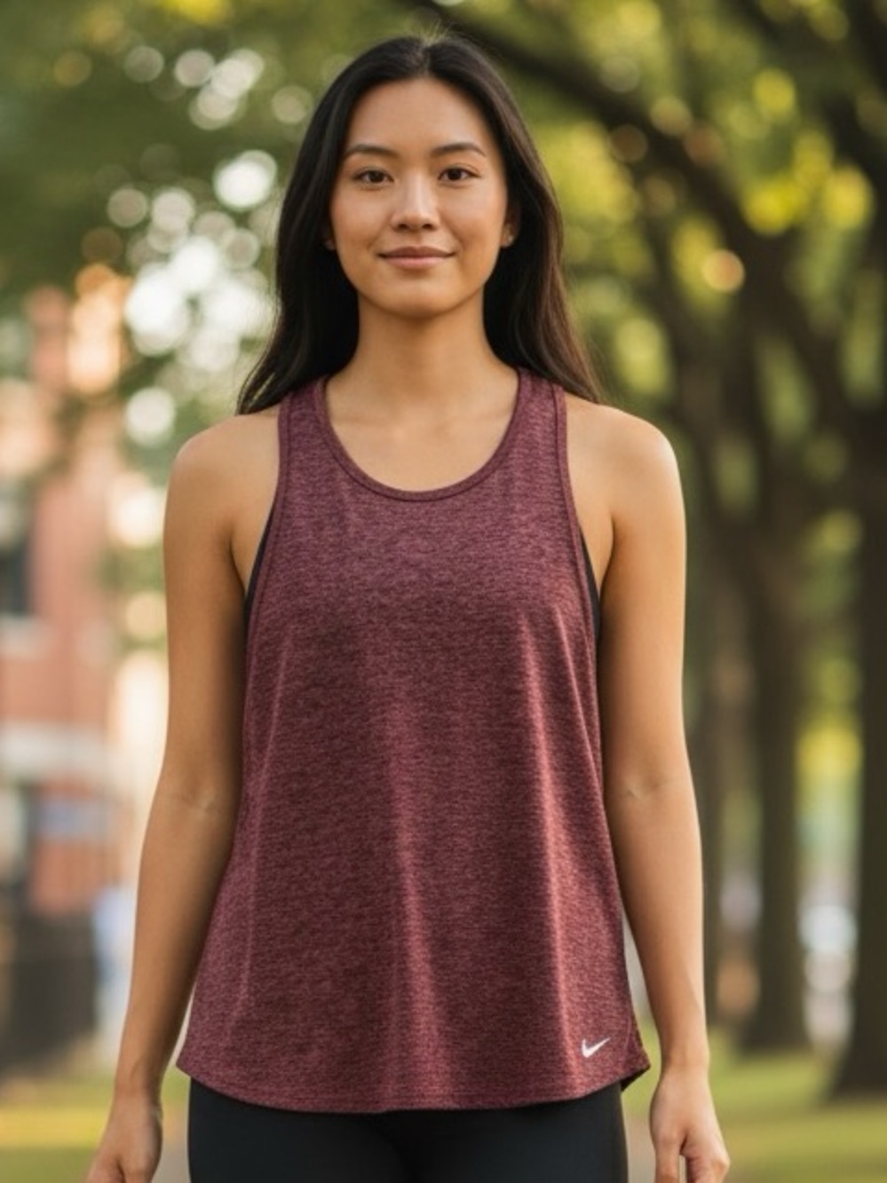 Nike Women's Maroon Space-Dye Racerback Tank Top size small